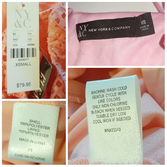 💎NWT New York & Co Pink Off-The-Shoulder Dress - Picture 2 of 7